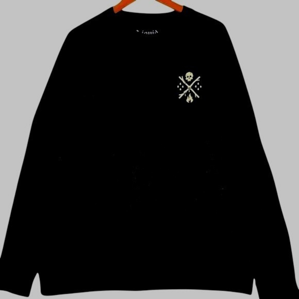 Liquid Death Mountain Water Demon Infused Sweatshirt Size XXL Black Pullover